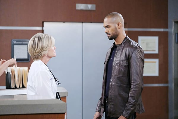 Lamon Archey, Mary Beth Evans "Days of our Lives" Set NBC Studios Burbank 08/03/18 © XJJohnson/jpistudios.com 310-657-9661 Episode # 13555 U.S.Airdate 03/19/19