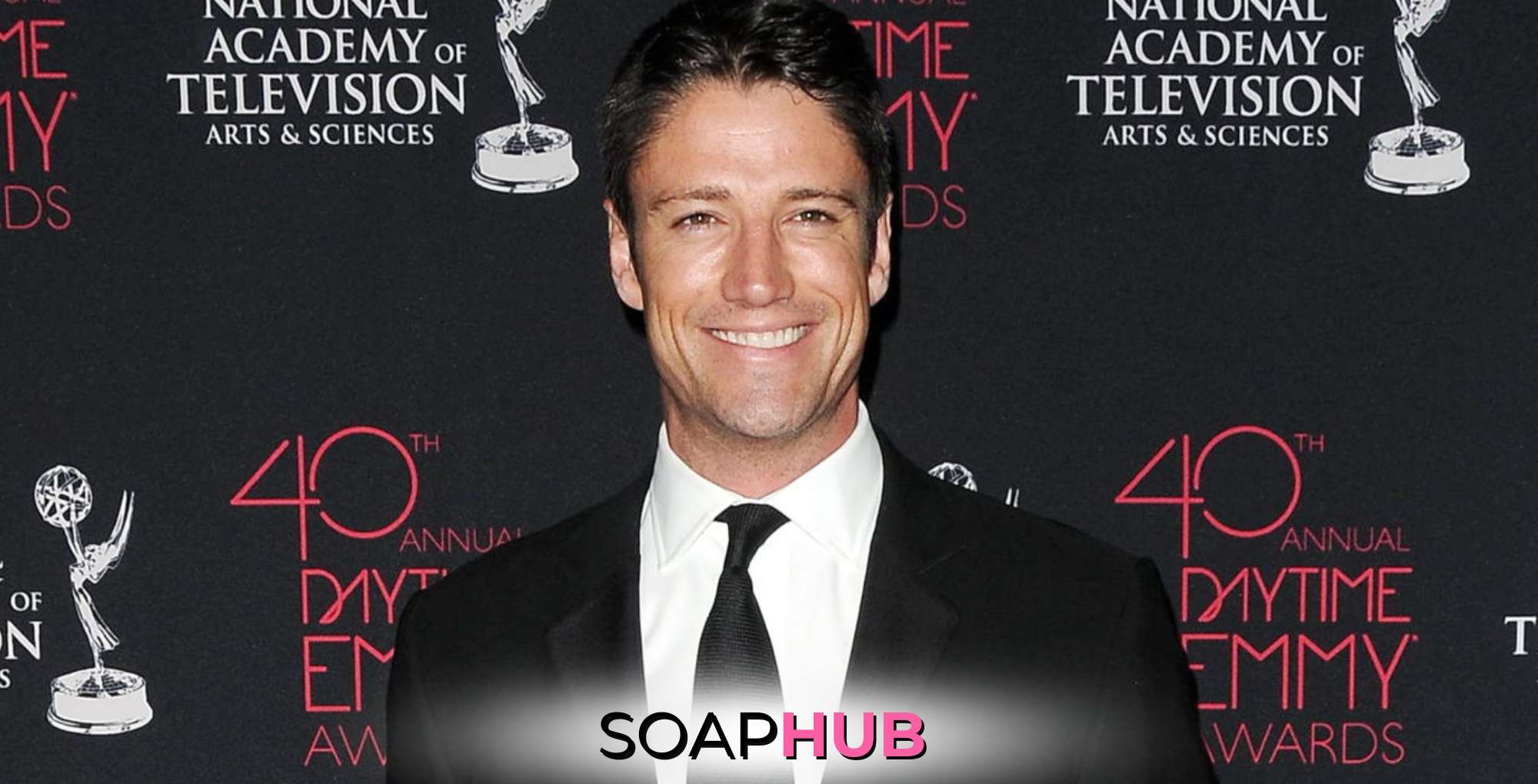 Days of our Lives James Scott with the Soap Hub logo.