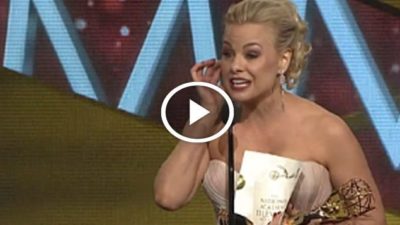 Watch Jessica Collins’ Winning Acceptance Speech at the Emmys!
