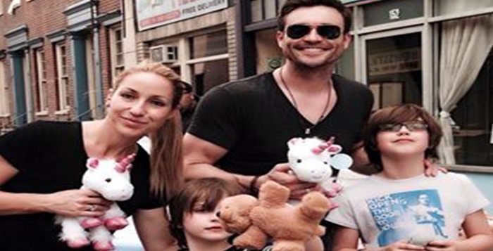 Daniel Goddard from The Young and the Restless and his family