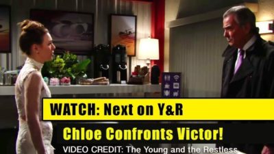 Next on The Young and the Restless (YR): Nick Overhears Chloe Confronting Victor!