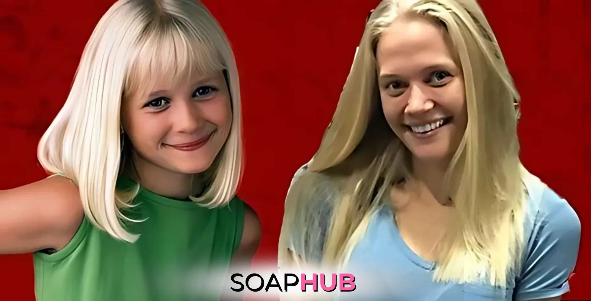 General Hospital Carly Schroeder with the Soap Hub logo.