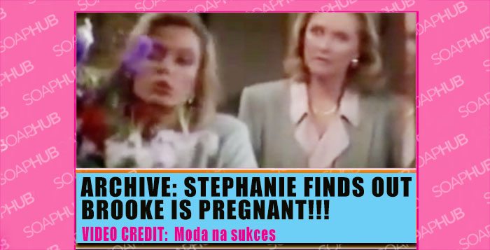 B&amp;B Stephanie discovers that Brooke is pregnant (1989)