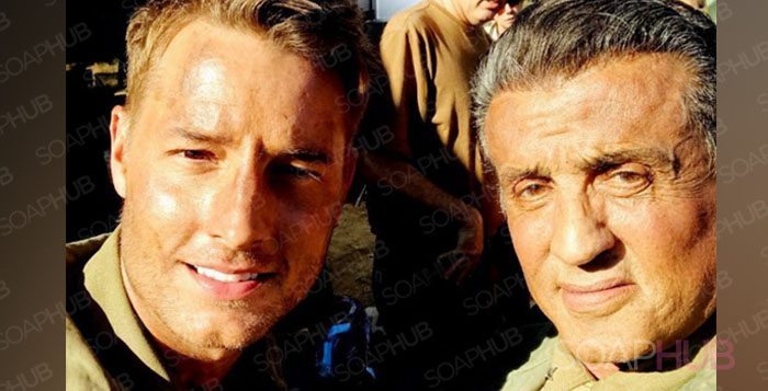 Justin Hartley and Sly Stallone on This Is Us