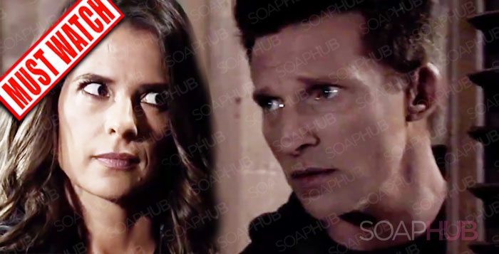 Kelly Monaco and Steve Burton on General Hospital