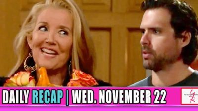The Young and the Restless (YR) Recap: Nikki and Nick Crash Thanksgiving!