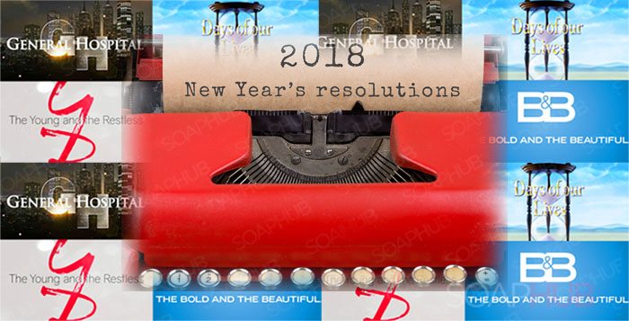Soap Star New Year Resolutions