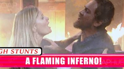 General Hospital Behind The Scenes: Flames Consume Spoon Island