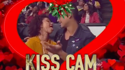 Bachelorette Star Wells Adams & Sarah Hyland Make Out On Kiss Cam!