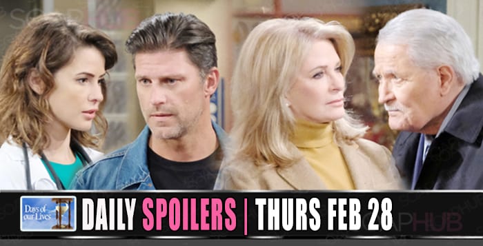 Days of our Lives spoilers Thursday Feb 28