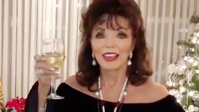 Joan Collins Hosts Former Primetime Soap Stars At Holiday Party