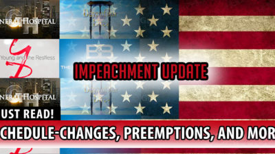 Impeachment Update: How To See Your Pre-Empted Soap Operas