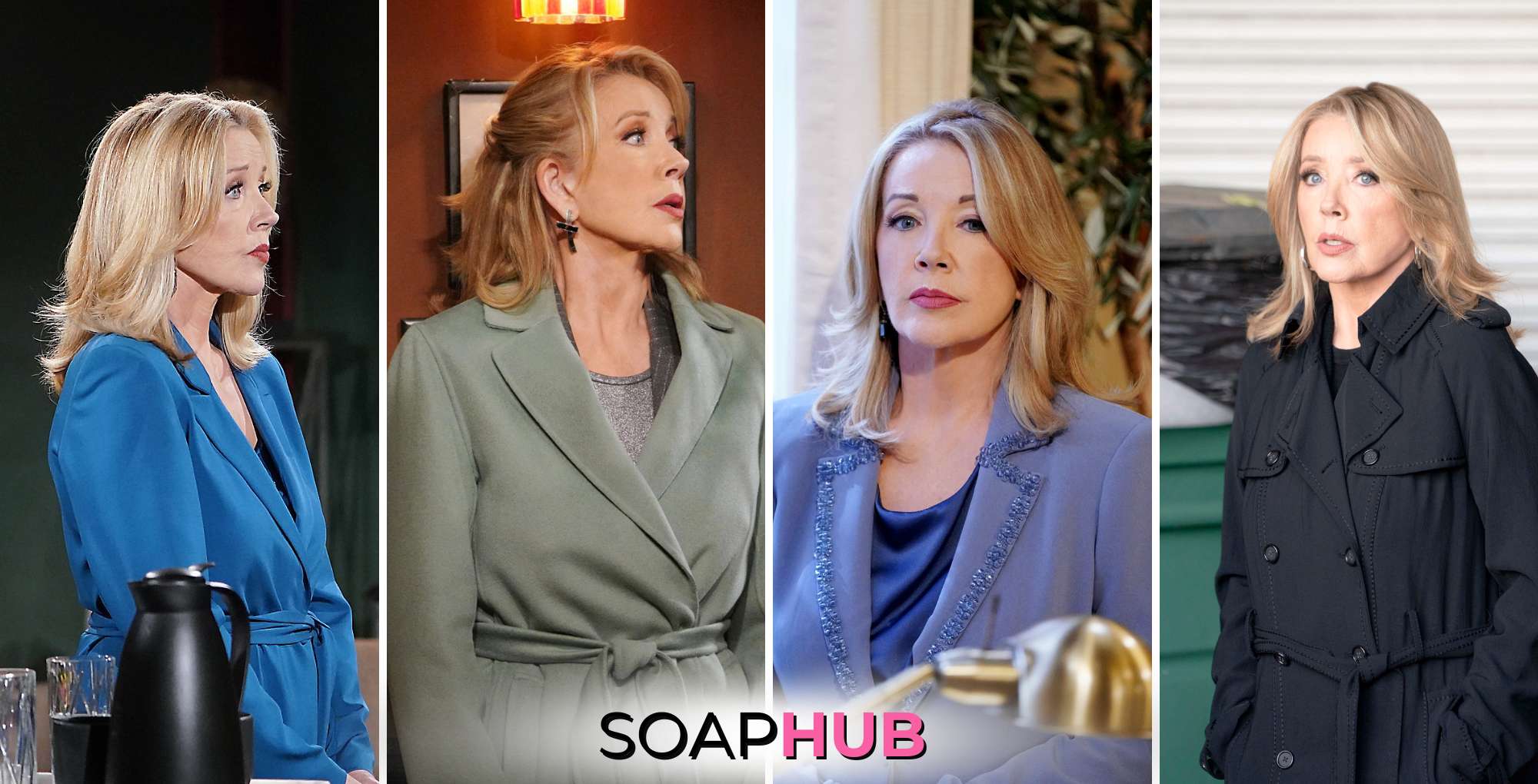 Nikki Newman on The Young and the Restless with the Soap Hub logo.