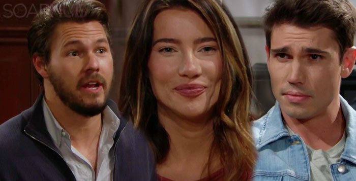 Liam, Steffy, and Finn on The Bold and the Beautiful