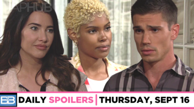 B&B Spoilers for September 16: The Third Wheels Keep On Turning