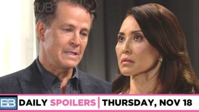 B&B Spoilers for November 18: Jack’s Secret Breaks His Wife’s Heart