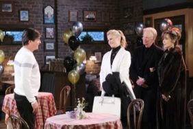 Lucas Horton, Sami Brady DiMera, Kate Roberts, and Roman Brady