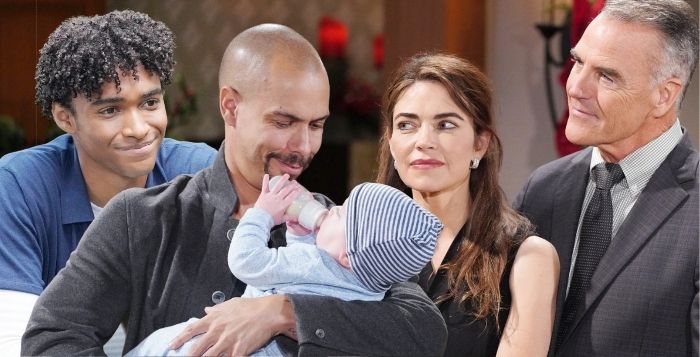 Moses Winters, Devon Hamilton, Victoria Newman, and Ashland Locke on The Young and the Restless
