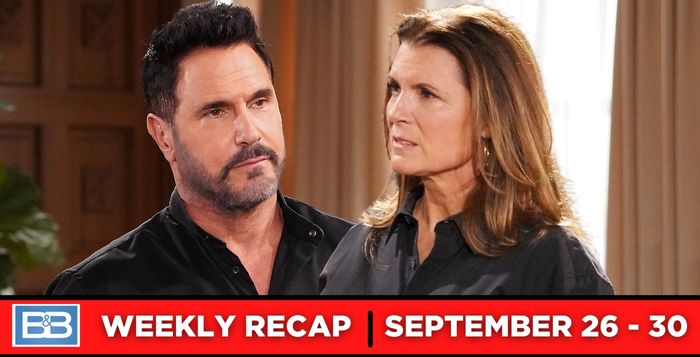The Bold and the Beautiful recaps for September 26 - September 30, 2022, feature