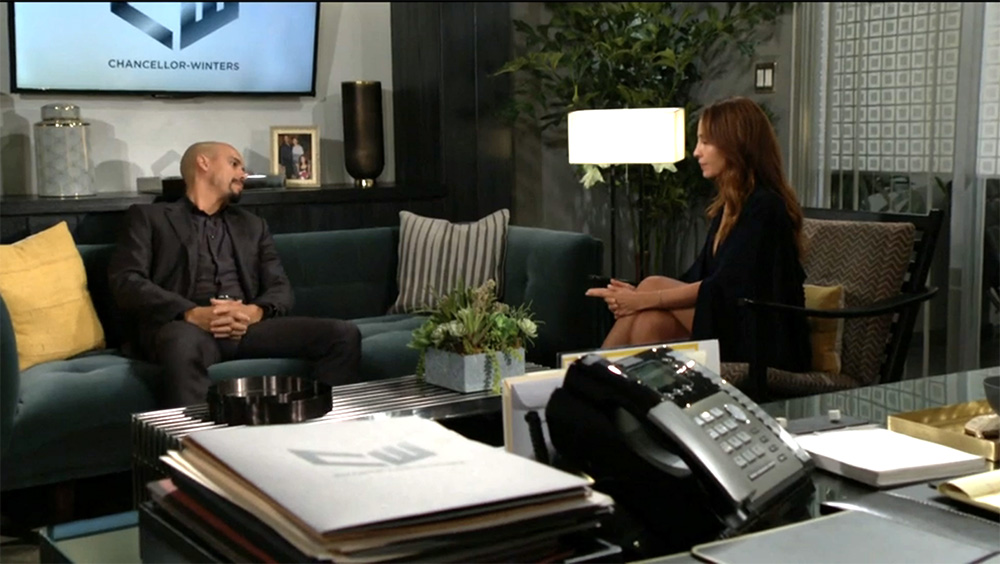 Lily and Devon at Chancellor-Winters Y&R Spoilers Recap