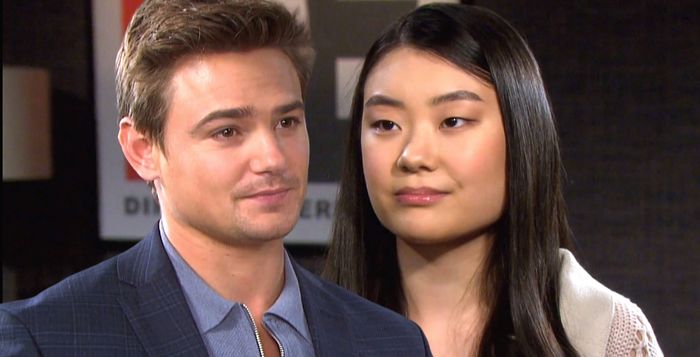 Days of our Lives Johny DiMera and Wendy Shin know a secret