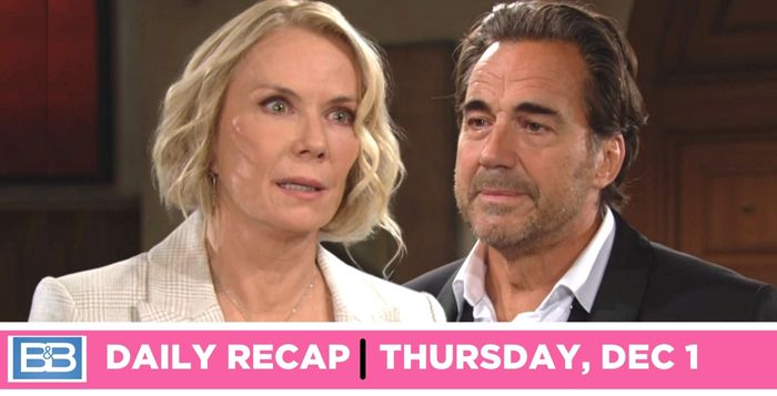 B&B Recap For December 1: Like Kelly Taylor, Brooke Logan Chooses Herself