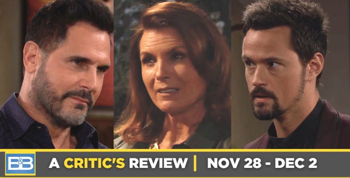 The Bold and the Beautiful Critic's Review for November 28 – December 2, 2022