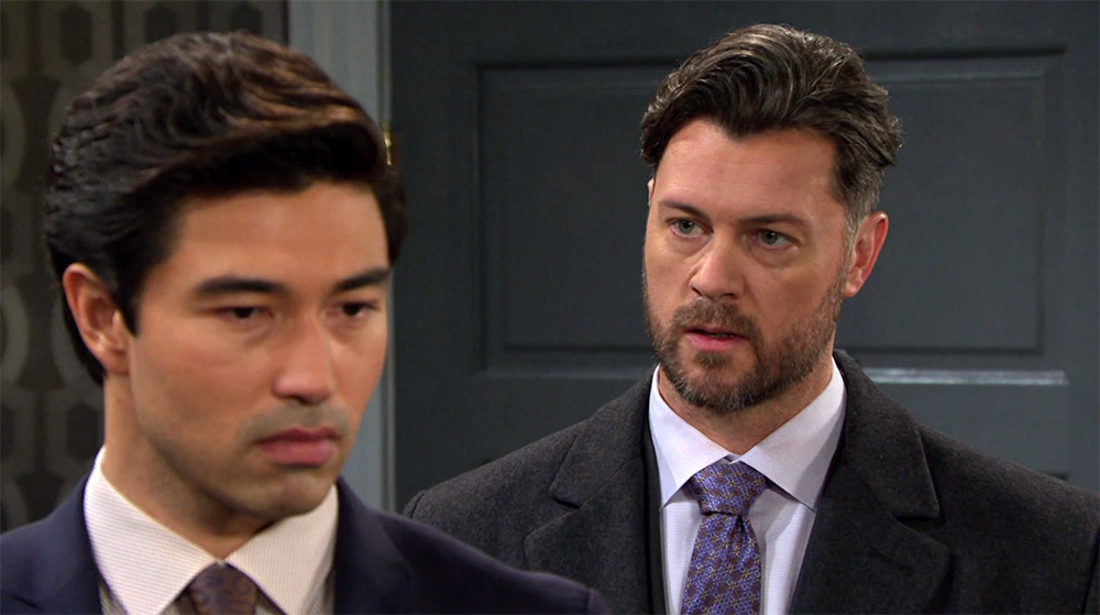 days recap has ej arriving at li's hotel in order to fire li despite his protests