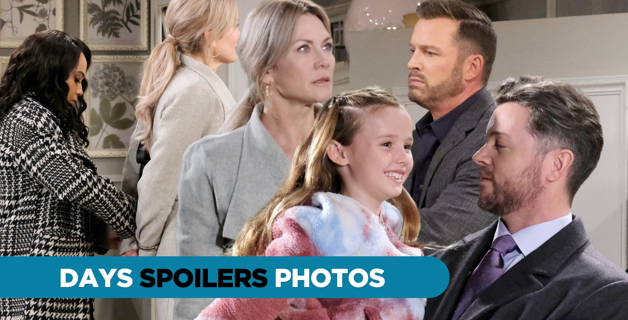 days spoilers photos collage with kristen getting arrested, ej, rachel, and eric