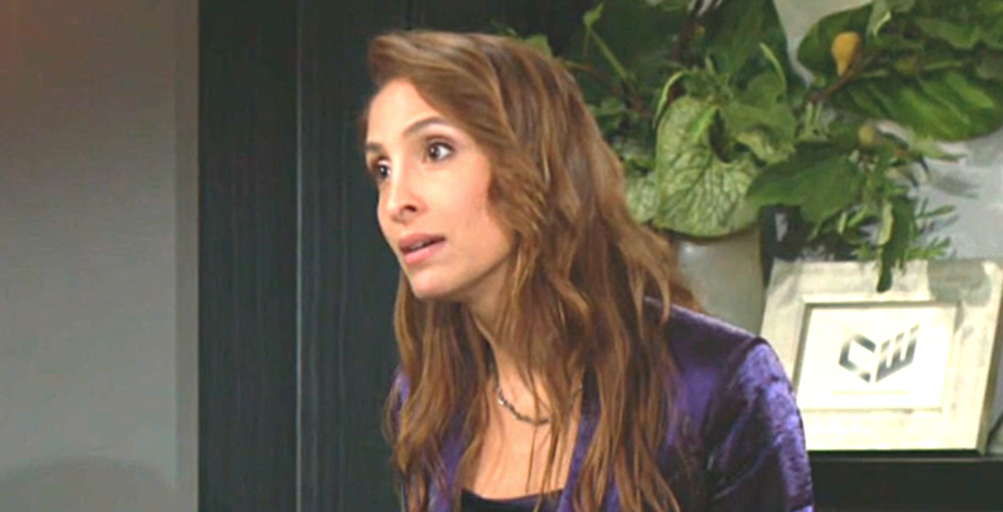 at the office lily winters looks exasperated on the young and the restless
