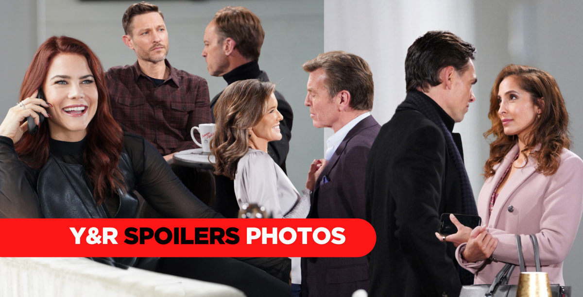 y&r spoilers photo collage with sally, daniel, tucker, diane, jack, billy, and lily