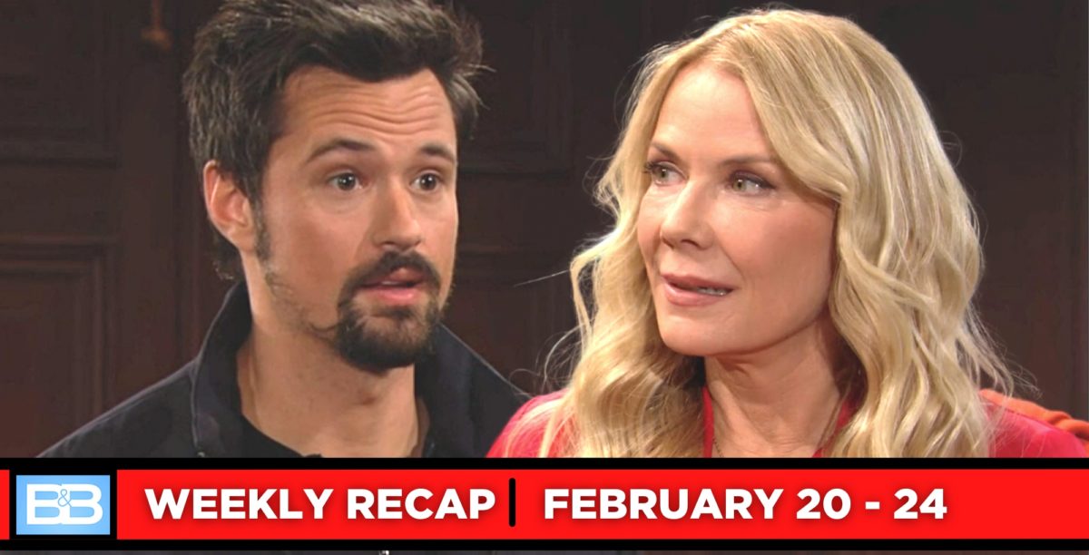 the bold and the beautiful recaps for february 20-february 24, 2023 two images thomas and brooke