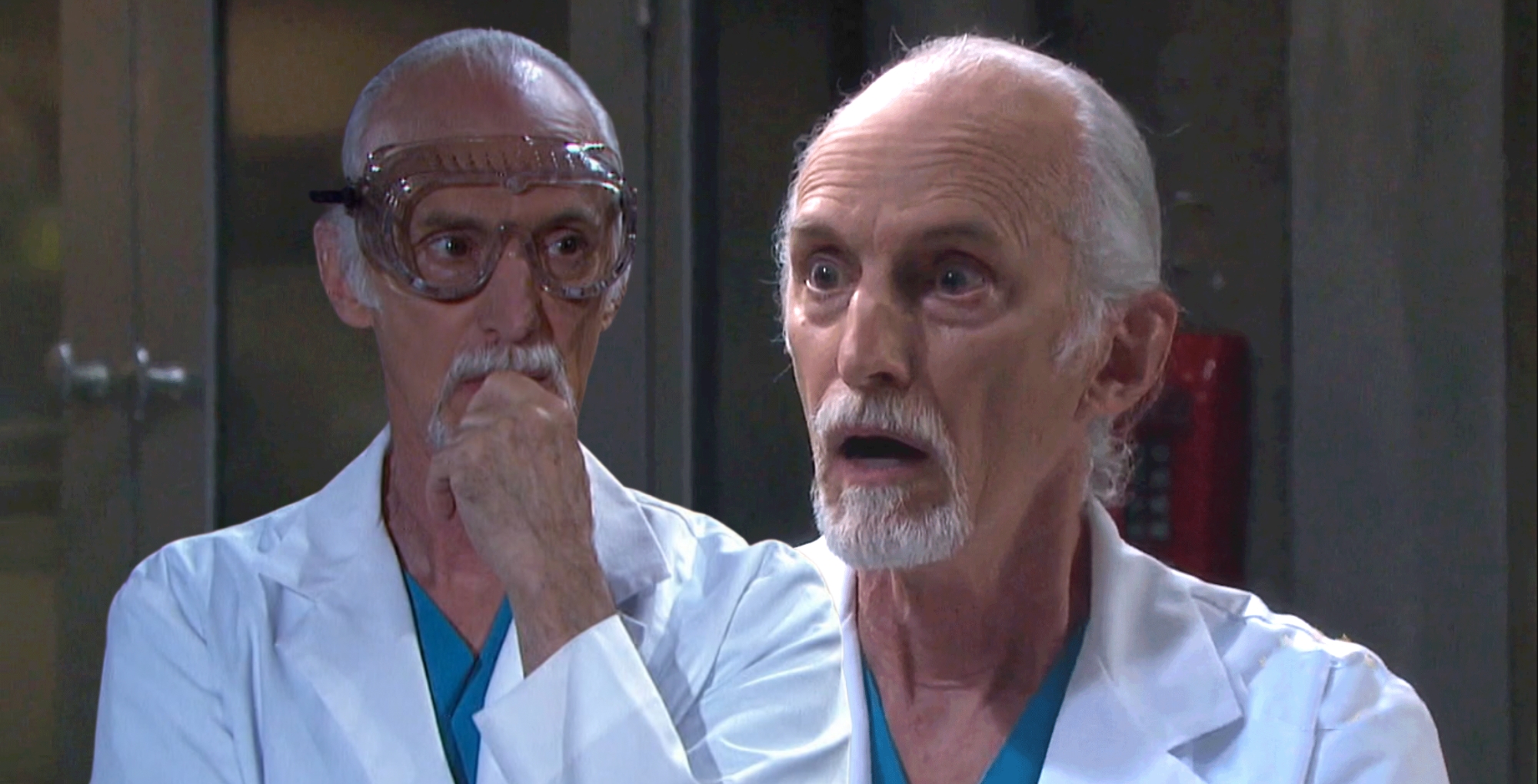 days of our lives rolf in two images, curious and indignant