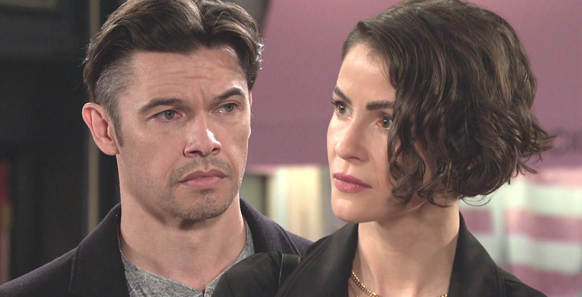 days of our lives xander cook looks not happy as sarah horton looks mad