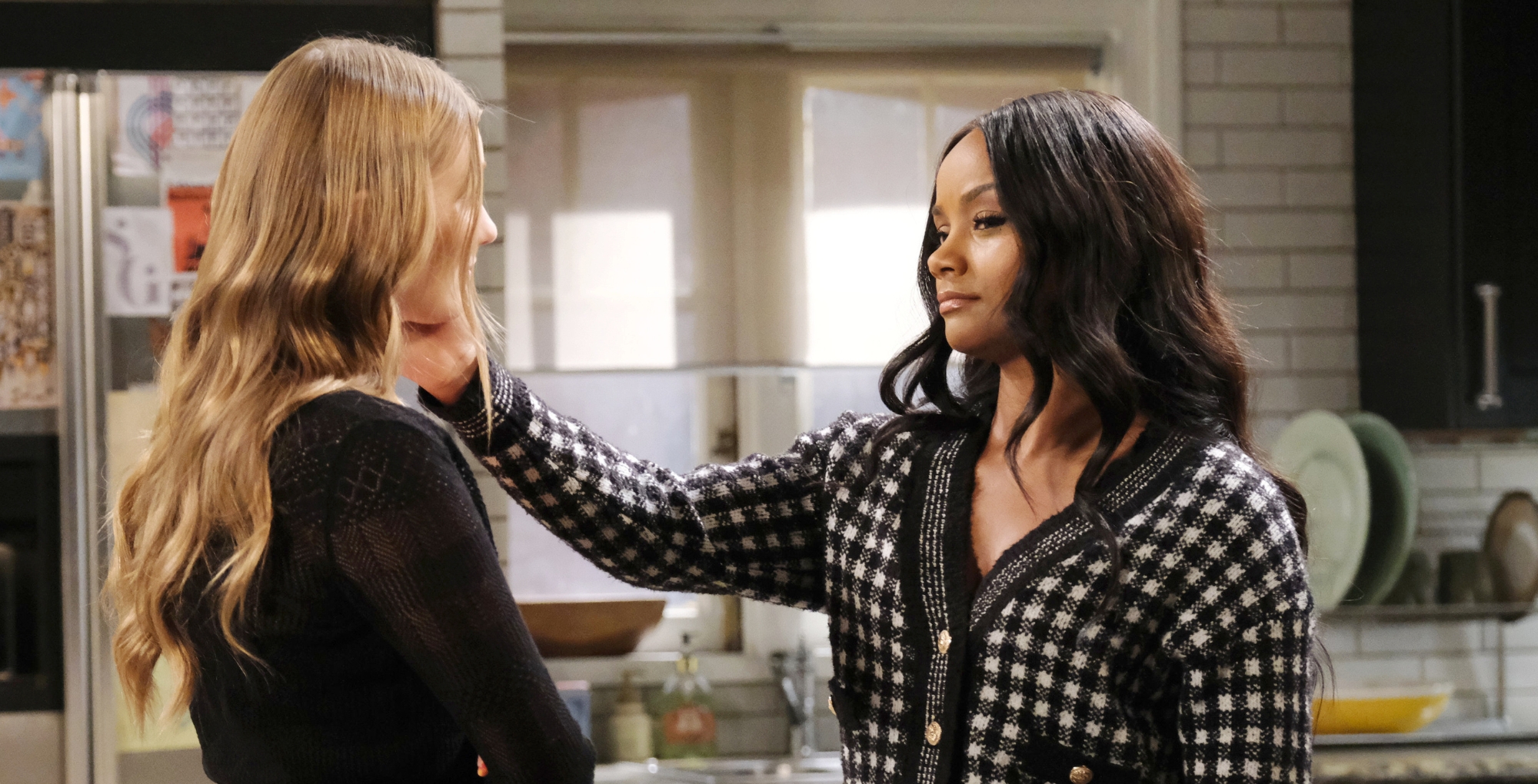 days of our lives spoilers for february 20, 2023 has chanel gently touching allie's face
