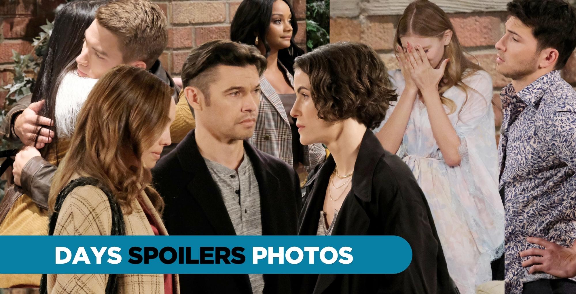 days spoilers photos with tripp, chanel, allie, and alex, xander, gwen, and sarah