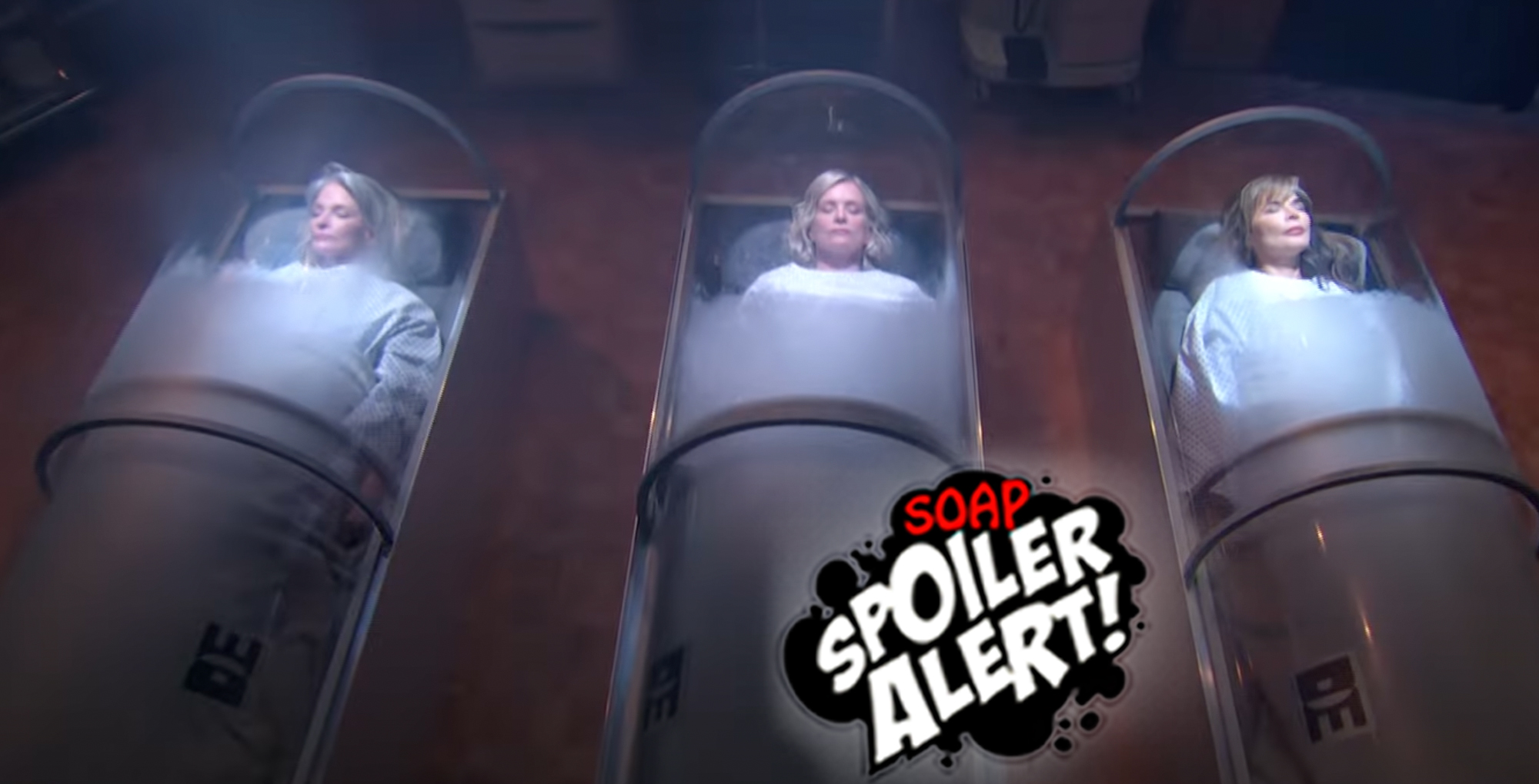 days of our lives spoilers video promo shows marlena, kayla, and kate in cryogenic chambers