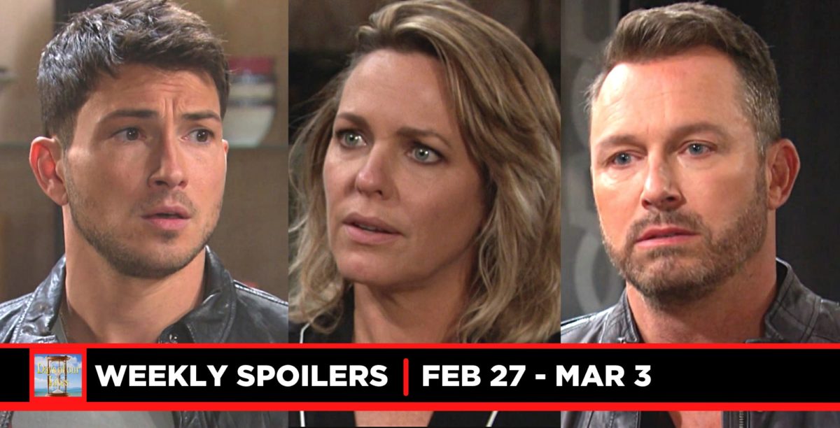 weekly days of our lives spoilers for february 27 – march 3, 2022 three images alex, nicole, and brady