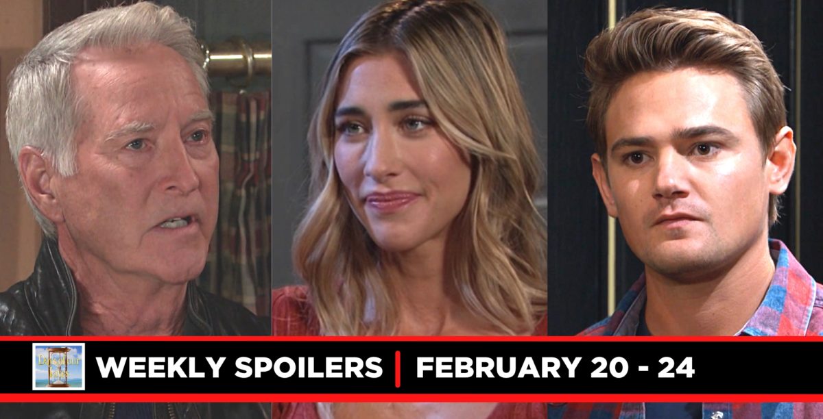 weekly days of our lives spoilers three images, john, sloan, and johnny