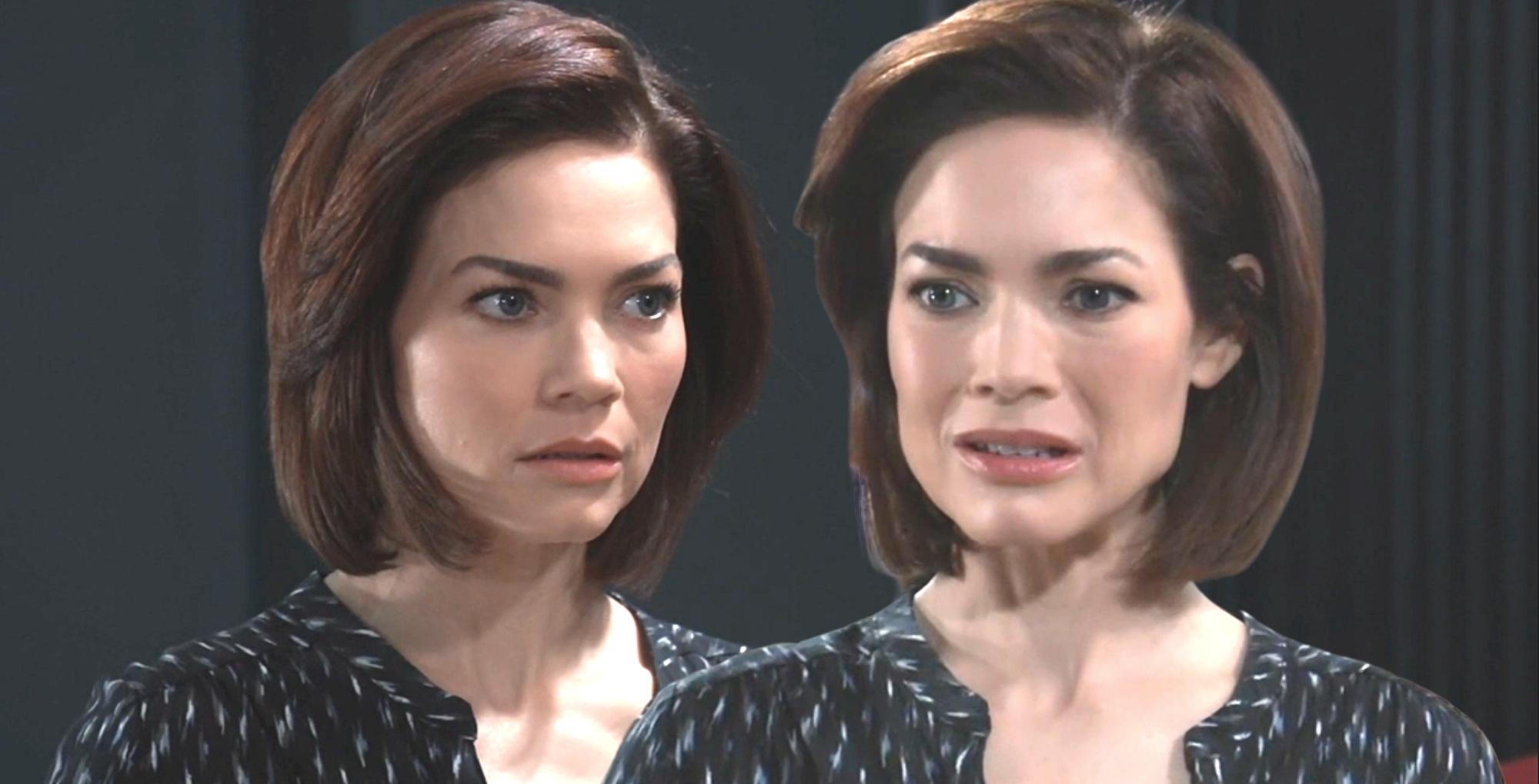 general hospital liz webber double image worried and looking guilty
