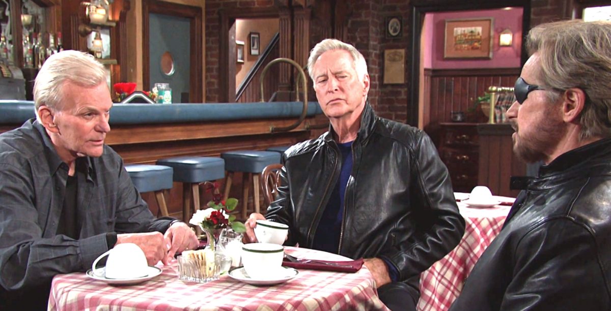 days of our lives recap for friday, february 3, 2023 three images john, roman, and steve johnson