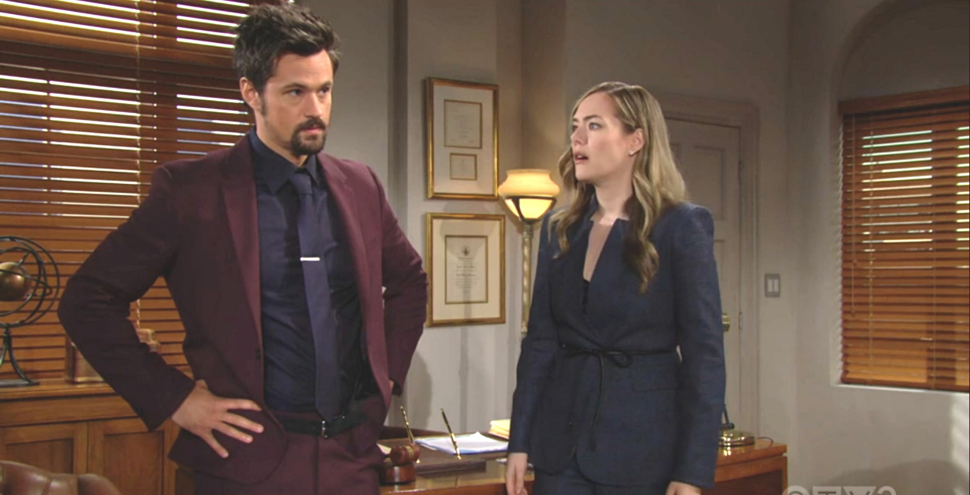 the bold and the beautiful recap for monday, february 13, 2023 thomas forrester and hope logan huff in indignation