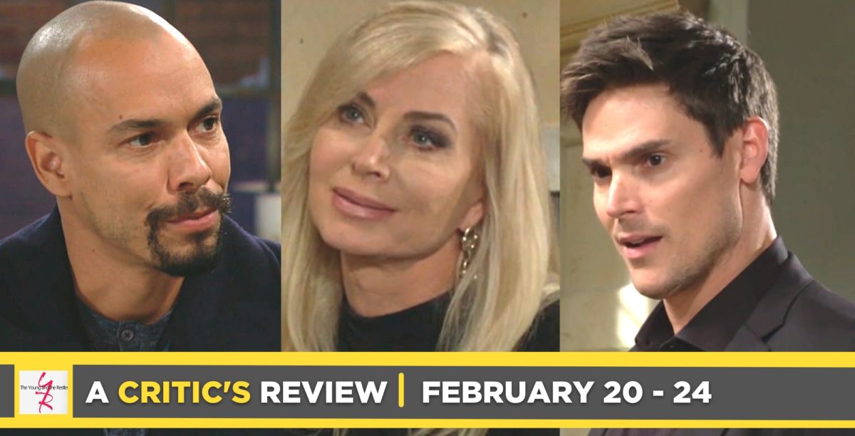 a critic's review of the young and the restless row of images devon, ashley, and adam