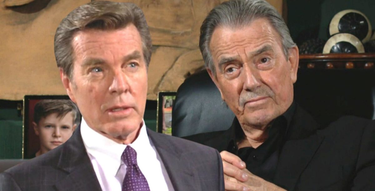 young and the restless jack abbott at his office and victor newman at his office