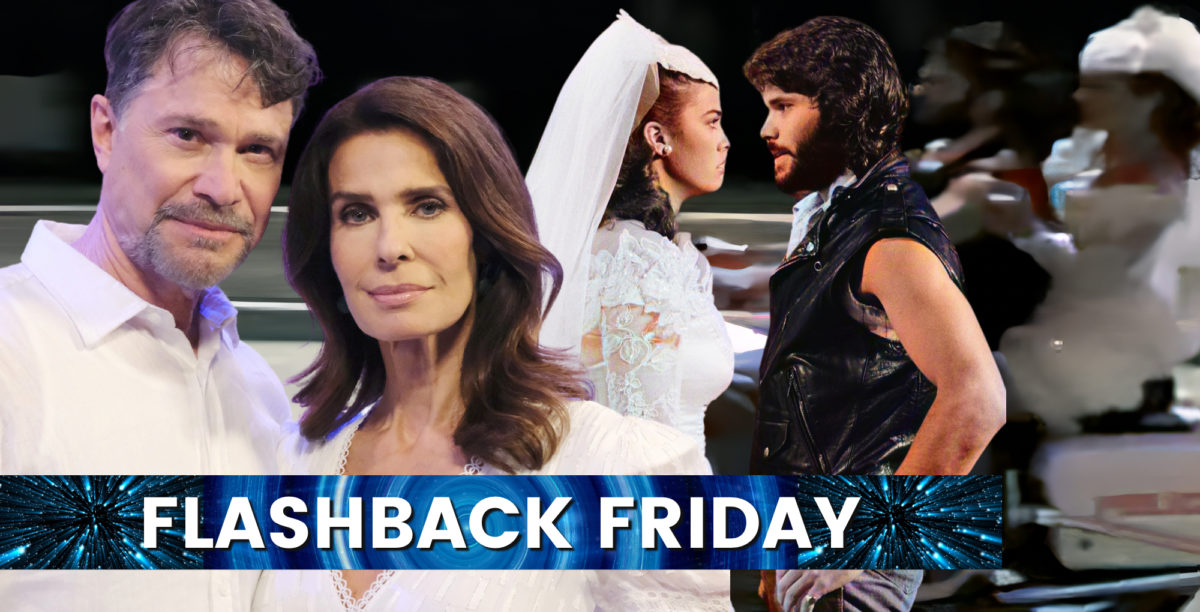 peter reckell and kristian alfonso look back on hope's wedding to larry on days of our lives.