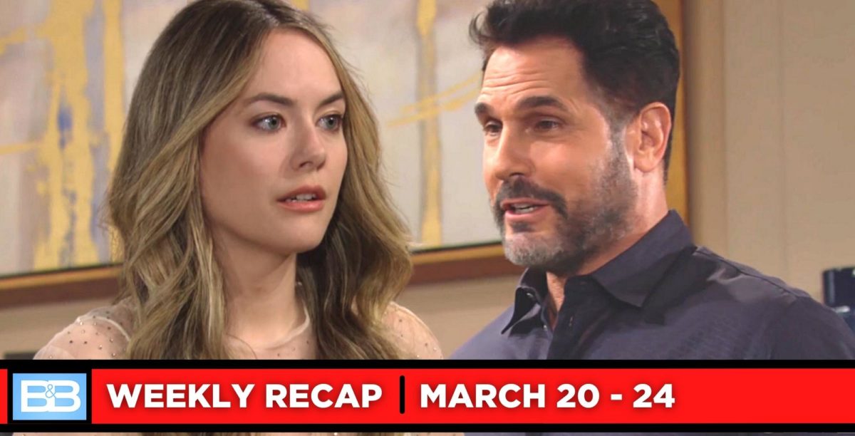 the bold and the beautiful recaps for march 20 – march 24, 2023, two images hope and bill