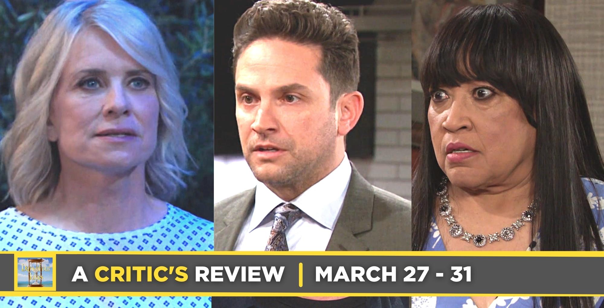 days of our lives critic's review for march 27 – march 31, 2023, three images kayla, stefan, and paulina