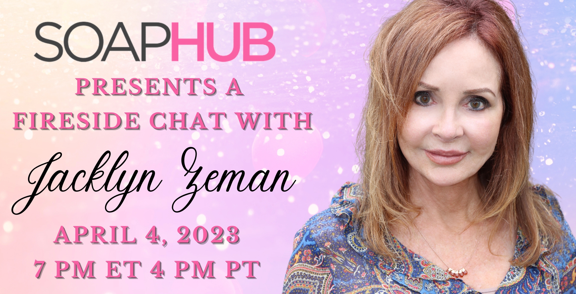 jacklyn zeman from general hospital joins soap hub for a fireside chat.