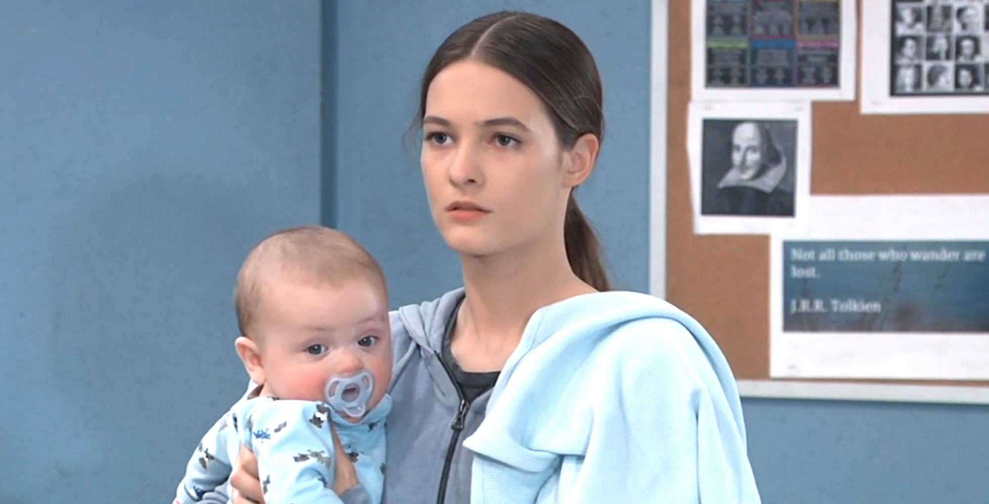 general hospital esme prince at spring ridge with her baby ace