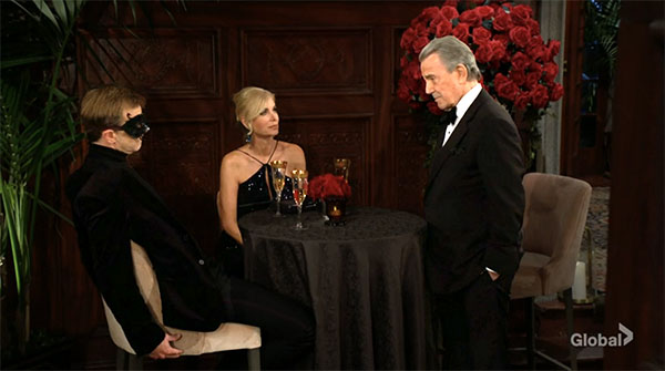 victor newman wonders why ashley is with tucker at the gala.